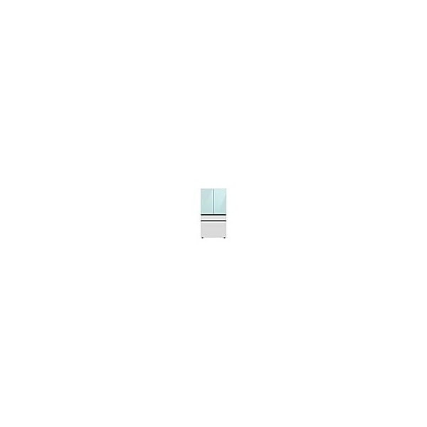 Samsung 29 cu. ft. Smart BESPOKE 4-Door Beverage Center Refrigerator in Morning Blue and White Glass RF29BB86004MAA